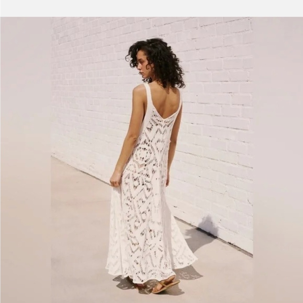 Free People YELLOW Crochet Maxi Swim Coverup - Picture 2 of 7
